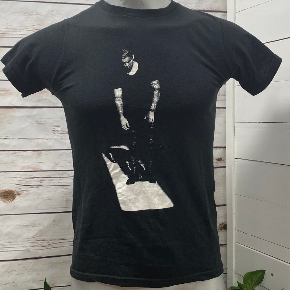 Justin Bieber Imposter Tatted Up Black White Image T-Shirt Fever Teen Crush Boy